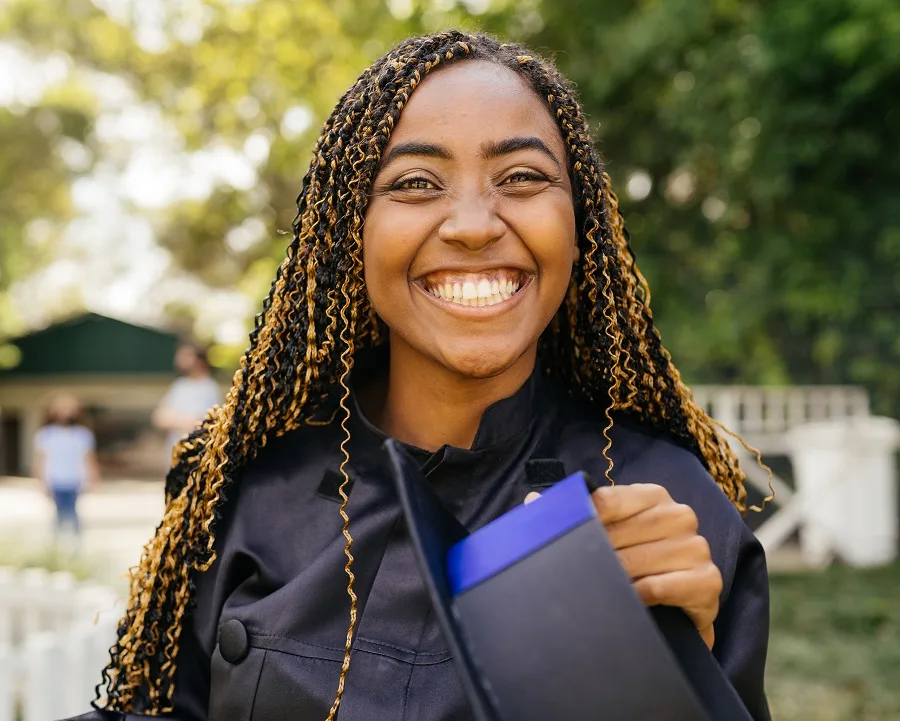 graduation hairstyle for black women