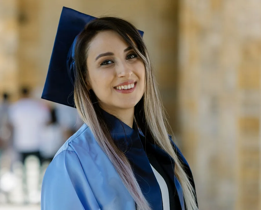 graduation hairstyle for long hair