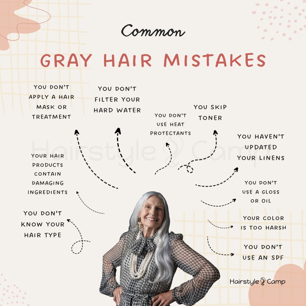 gray hair mistakes infographic