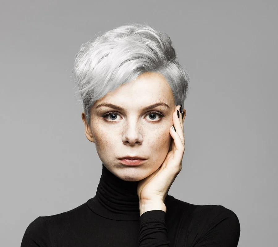 gray pixie hair