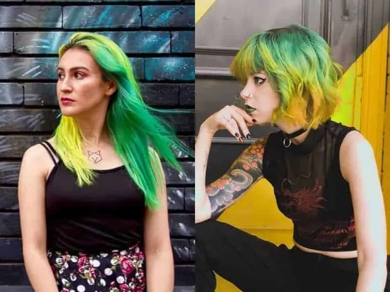 Green And Yellow Hair