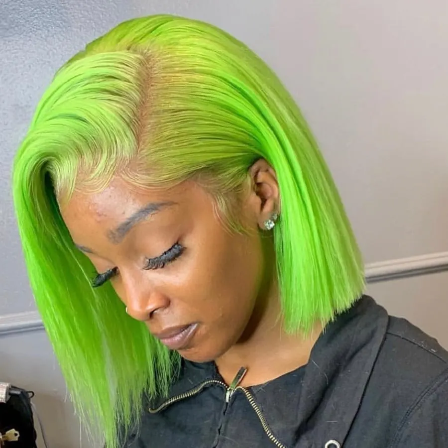 green hair color for black skin