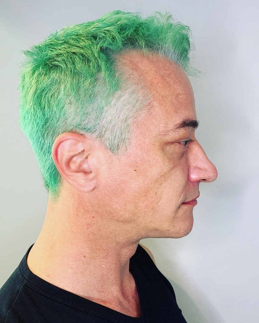 green hair for men above 50