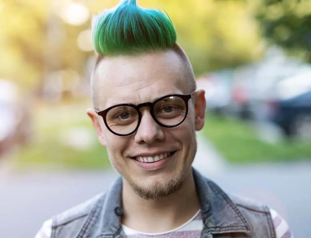 green mohawk for men