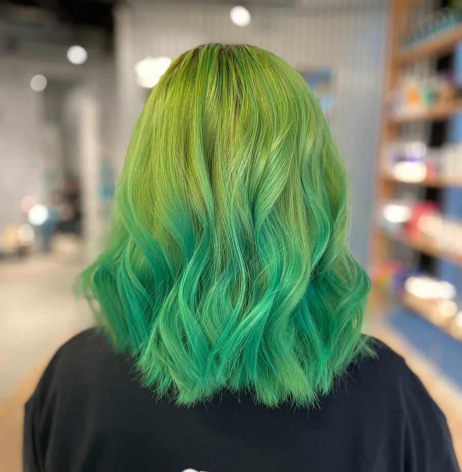 green ombre hair