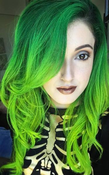 Green to Lime Green Ombre