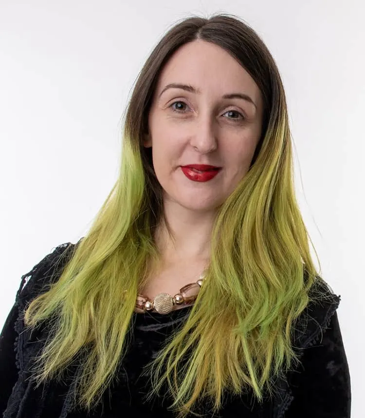 green ombre hair