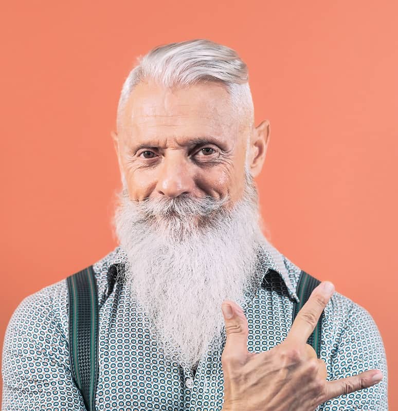 grey beard for older men