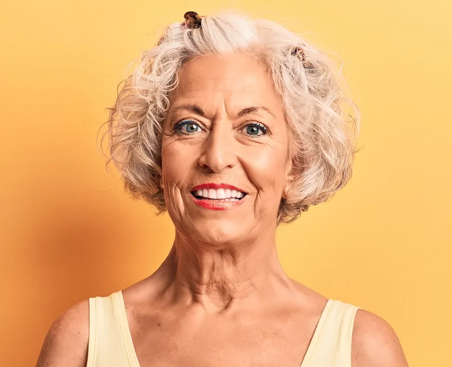 grey bob for women over 50