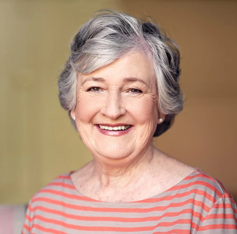 grey bob for women over 60