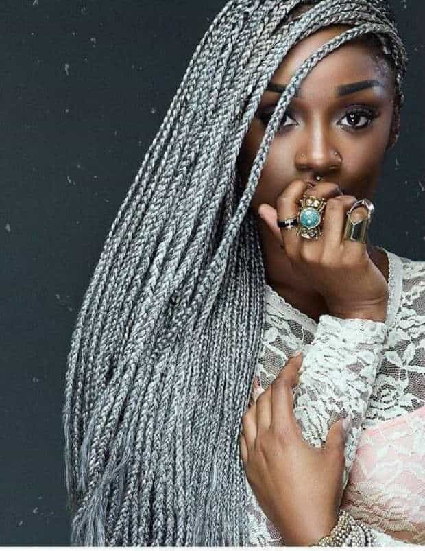 21 Best Silver Grey Box Braids That Scream Style 2024