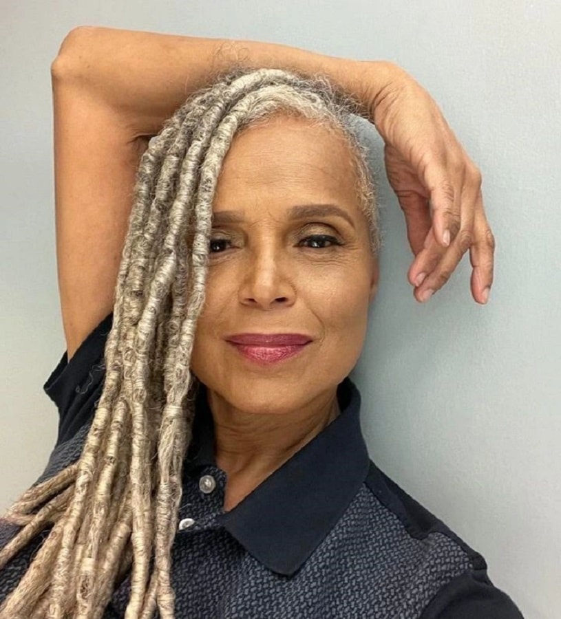 grey dreadlocks for black women over 50
