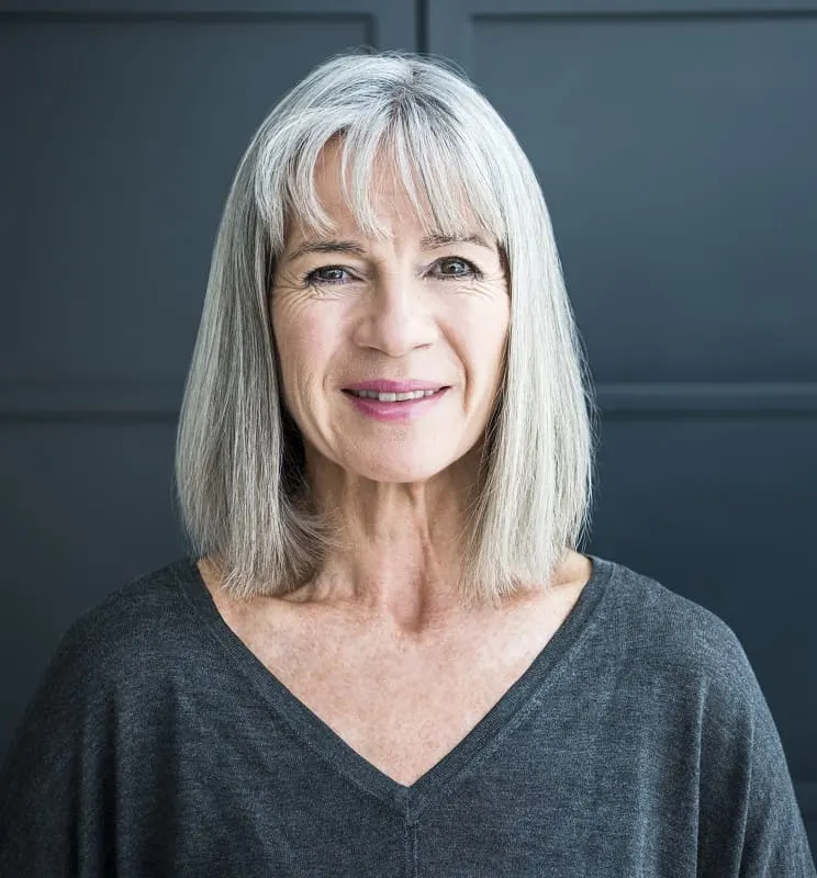 grey hair color for 70 year old women