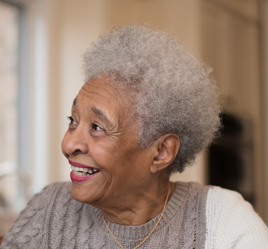 grey hair for black women over 60