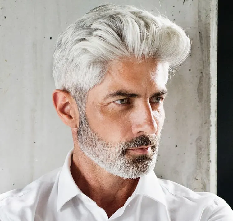 grey hairstyle for men
