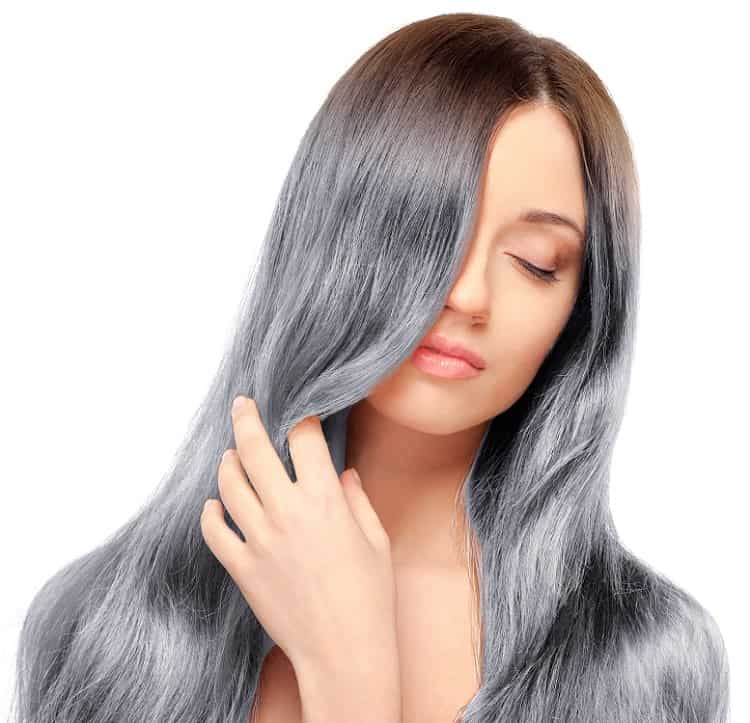 grey hairstyle for round face