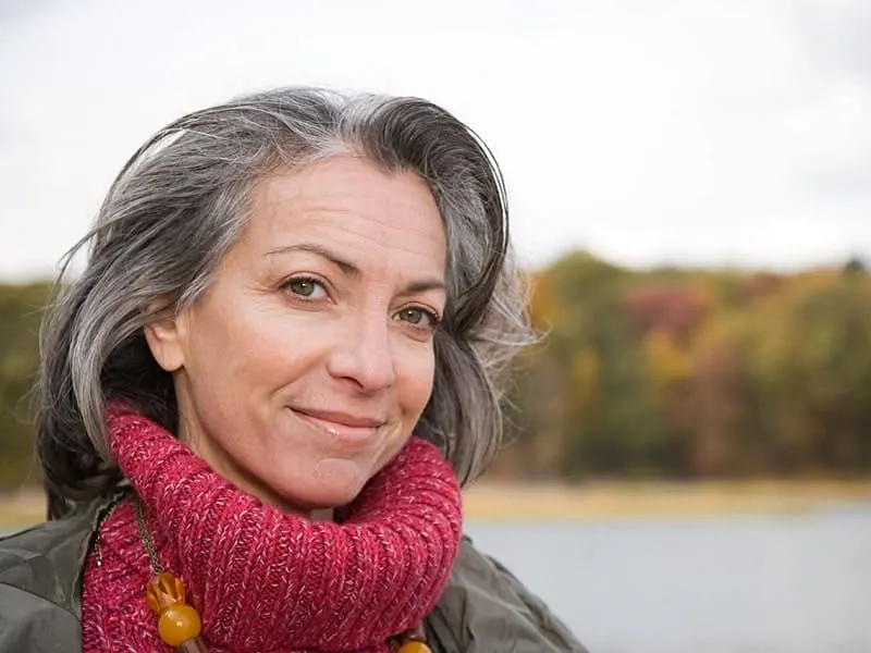 older women with grey hair