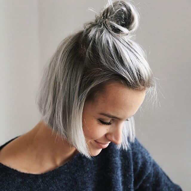 28 Grey Hairstyles for Women with Round Face to Copy