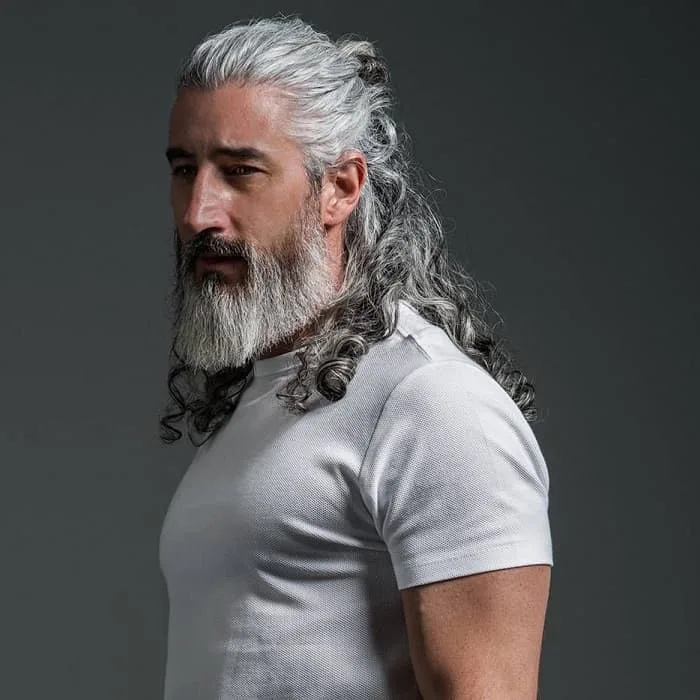 grey hair ombre for men