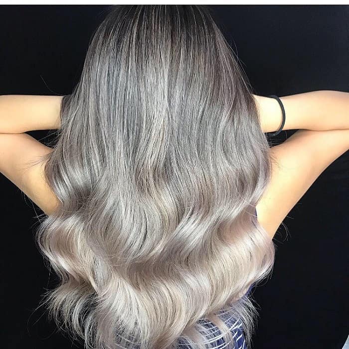 Grey Ombre With Highlights