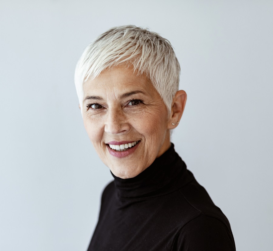 grey pixie for women over 50