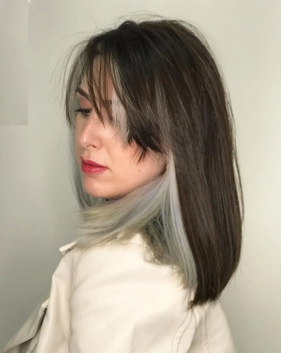 grey underneath hair