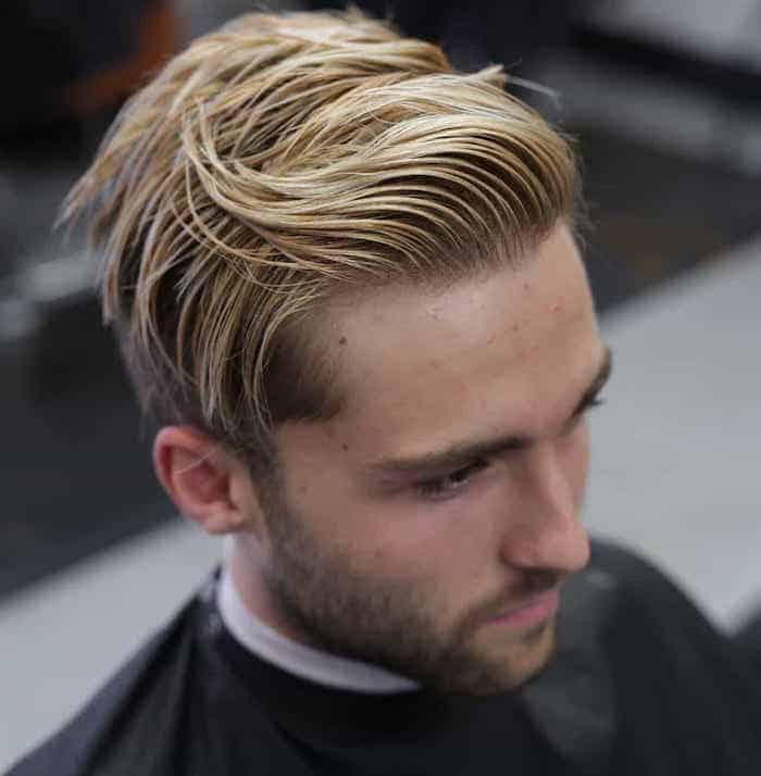 guy with honey blonde highlights