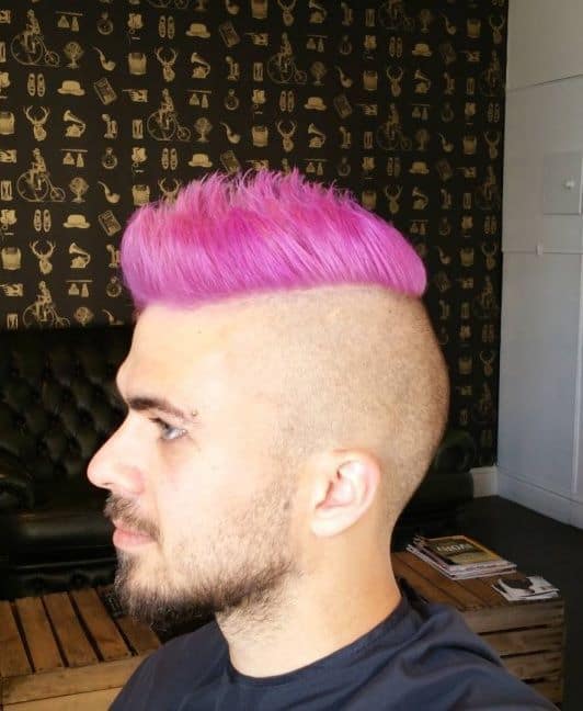 mohawk with magenta pink for men