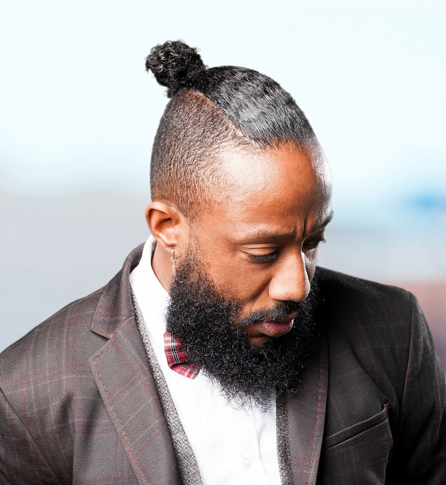 hair bun for black men