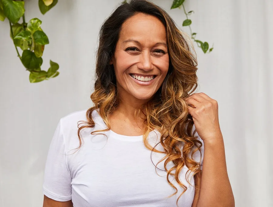 balayage hair color for asian women