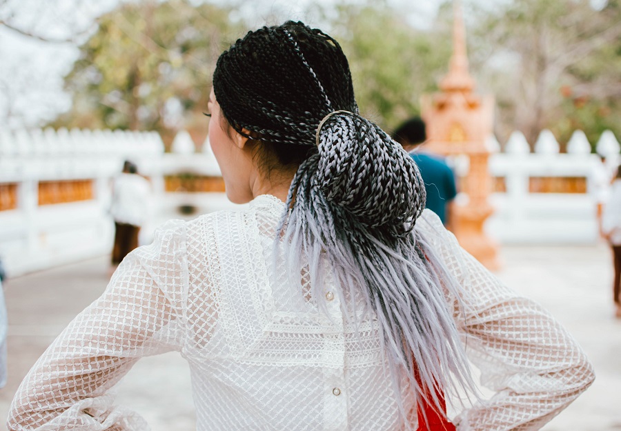 black and white hair for asian women