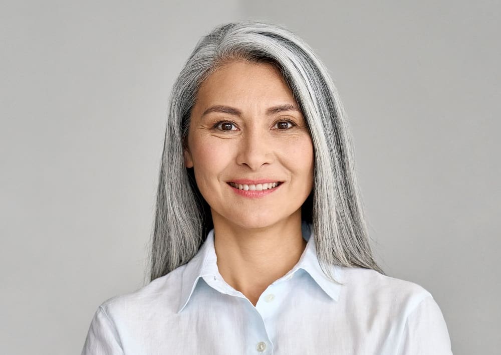 hair color for older women with brown eyes