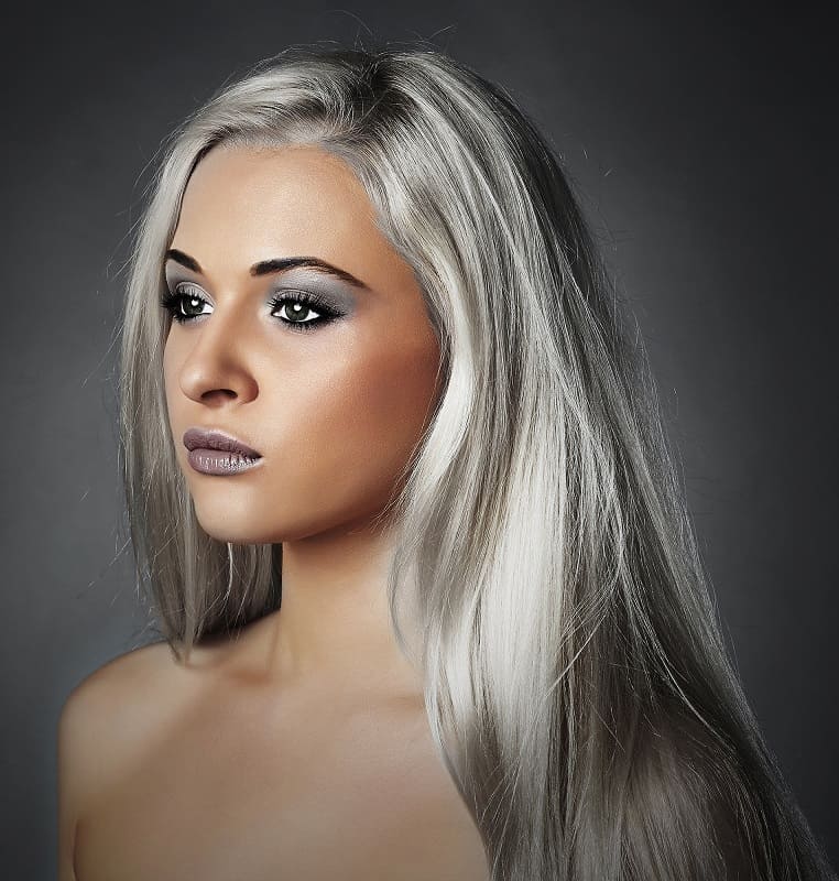 Olive Skin Tone With Platinum Blonde Hair