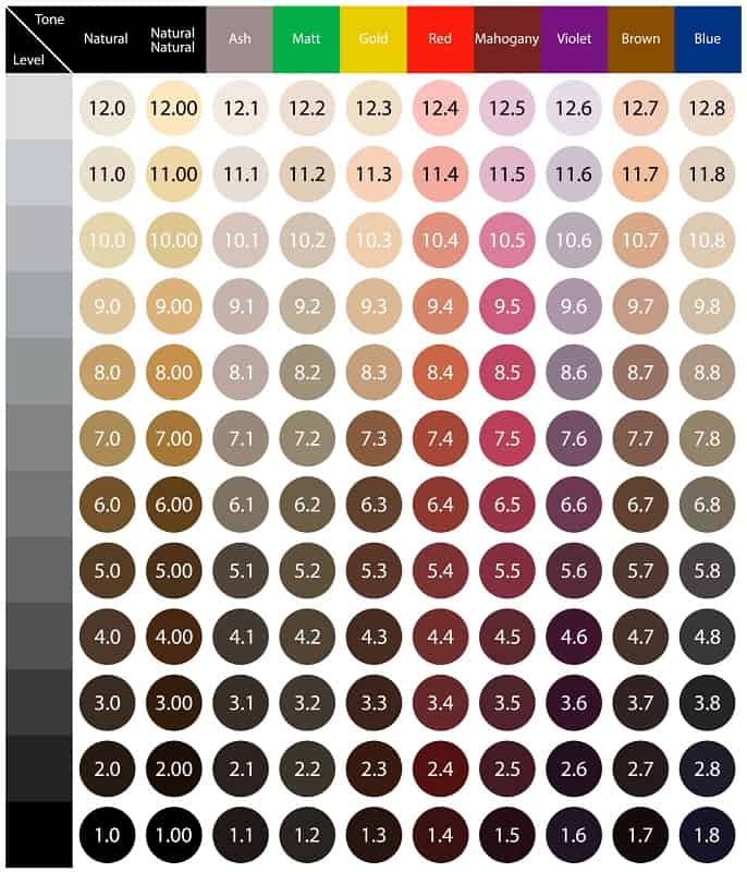 hair color levels