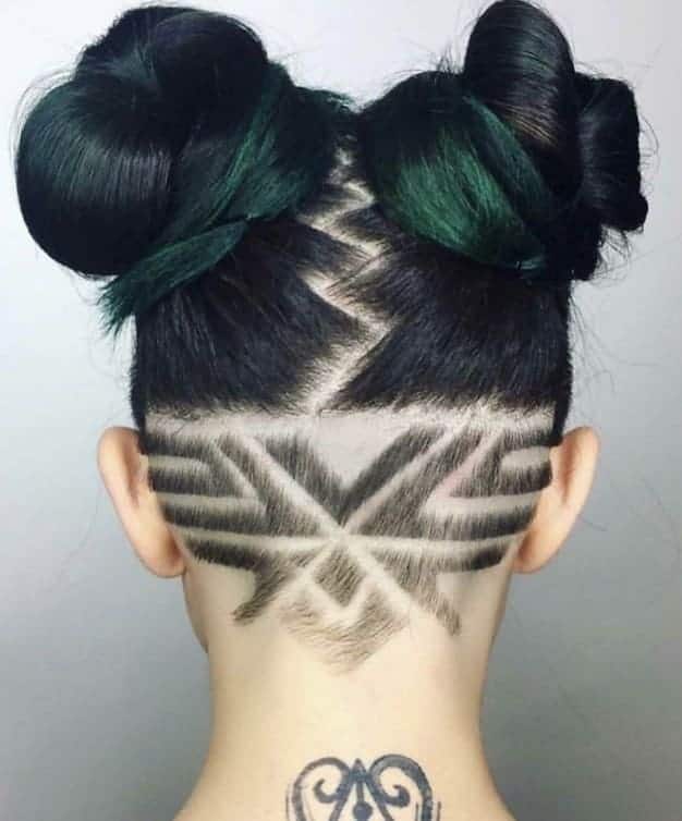 space bun with textured pattern 