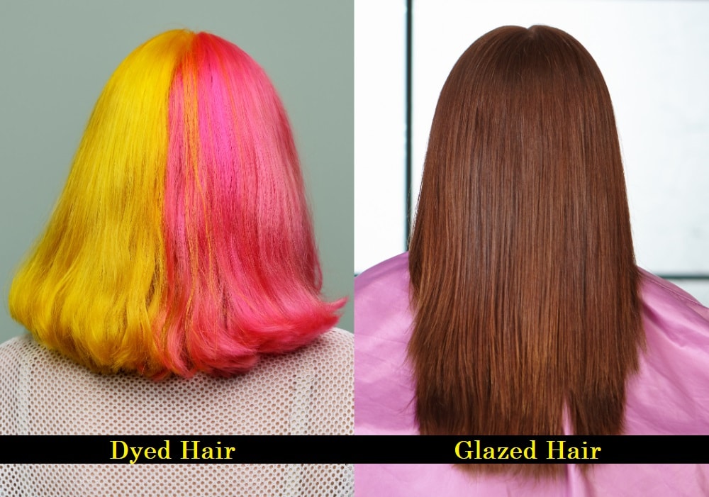 Dyed and Glazed Hair 
