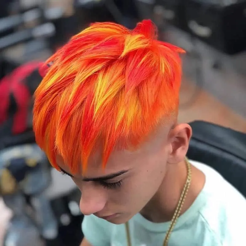 boy's hair highlights