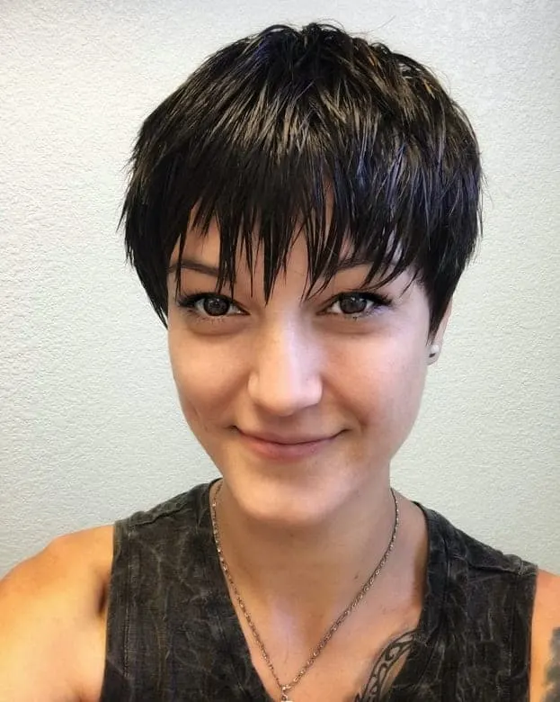 pixie cut for long face