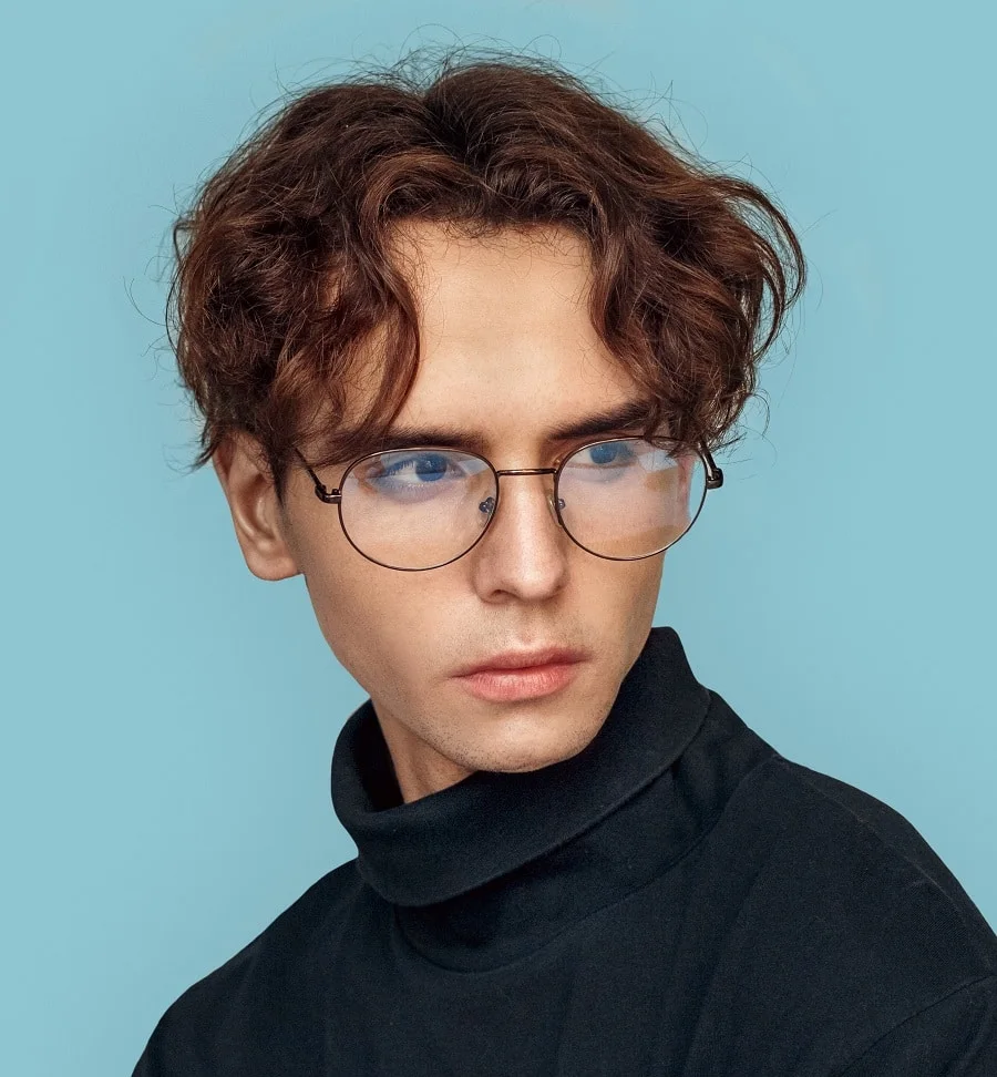 haircut for teen boys with glasses