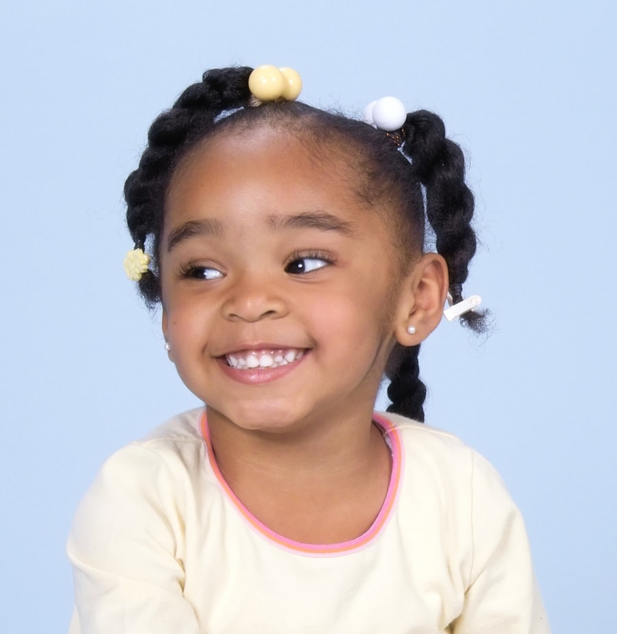 hairstyle for 2 years old mixed girls