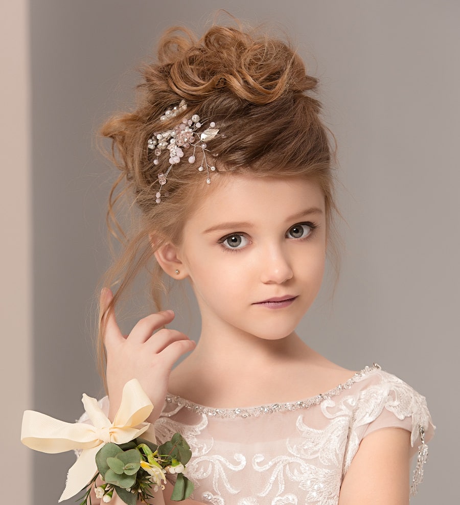 hairstyle for 5 years old flower girls