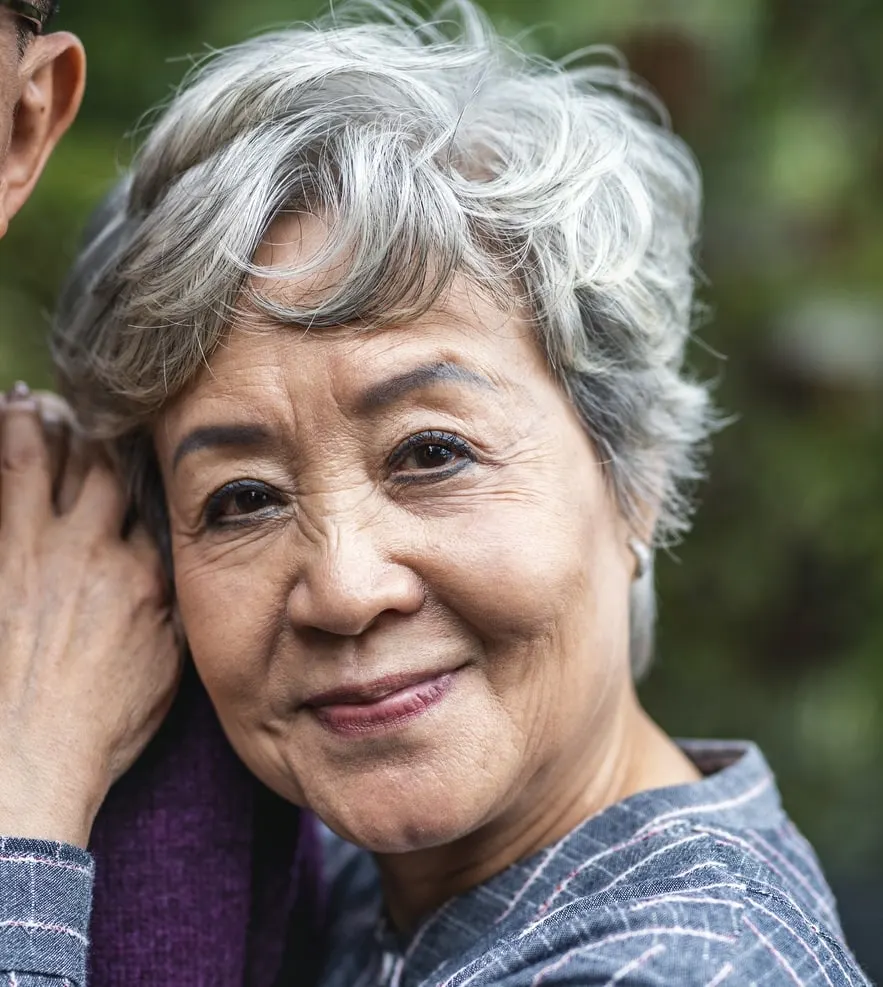 hairstyle for Asian women over 80