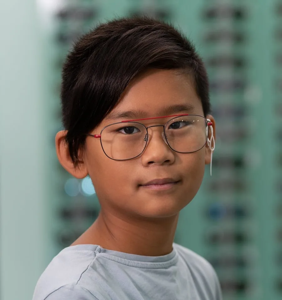 hairstyle for asian boys with glasses