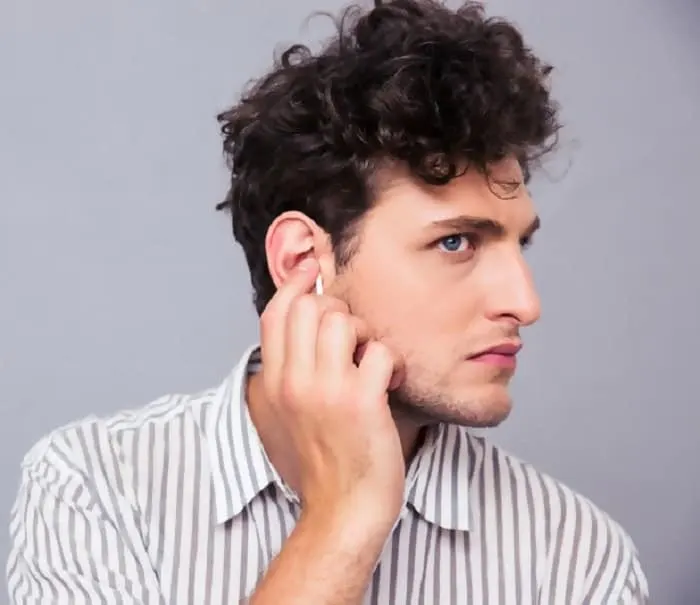 Curly Hair with Bangs for Men with Big Forehead