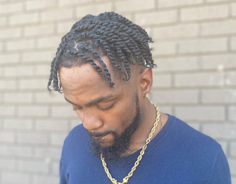 hairstyle for black man with long face