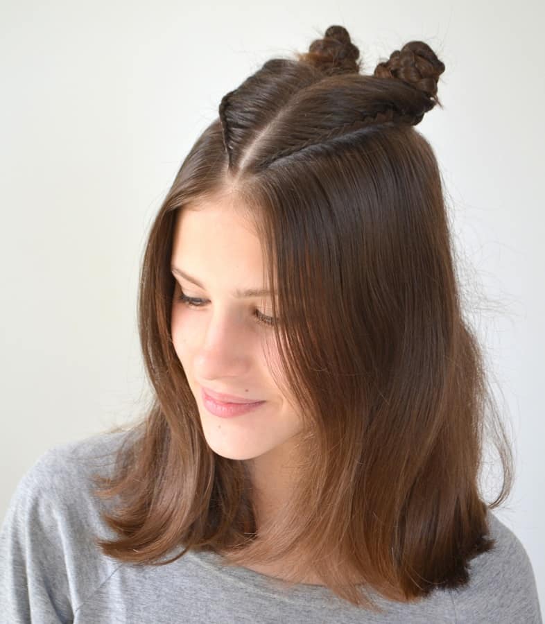 two bun hairstyle for business women