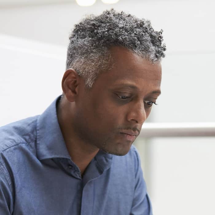 hairstyle for middle aged black men