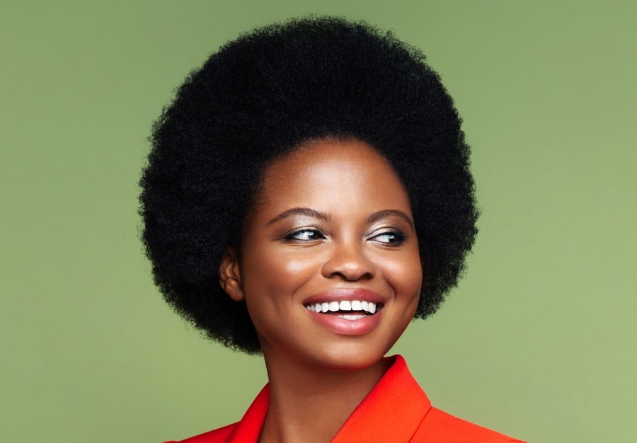 hairstyle for natural hair with big forehead