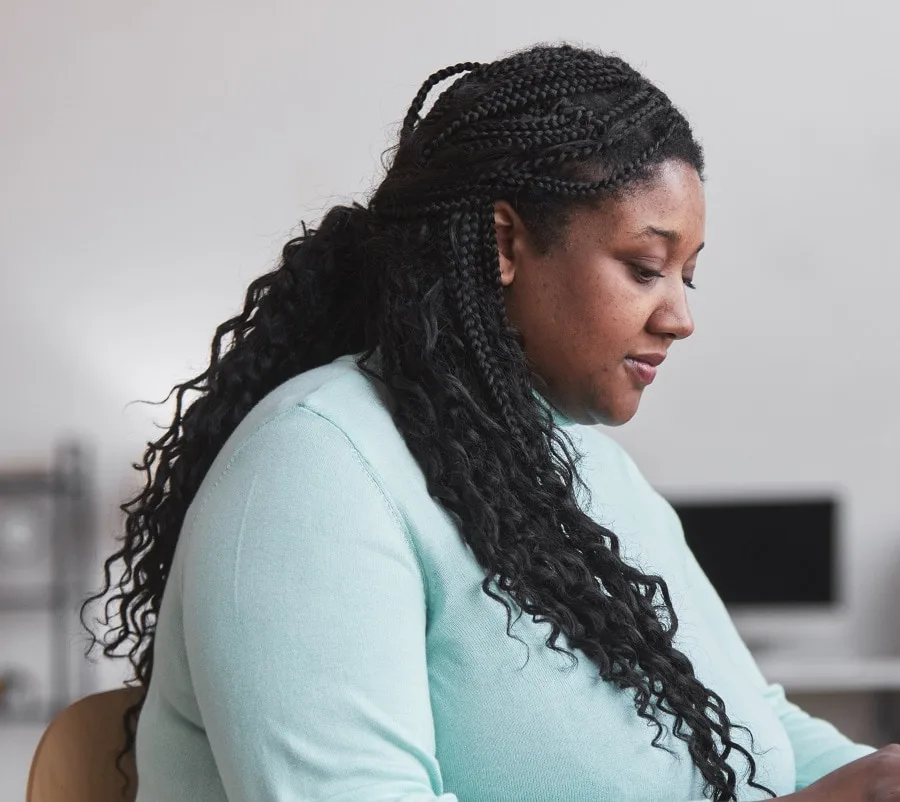 hairstyle for overweight black women with double chin