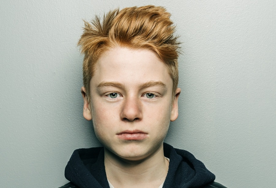 hairstyle for redhead boy